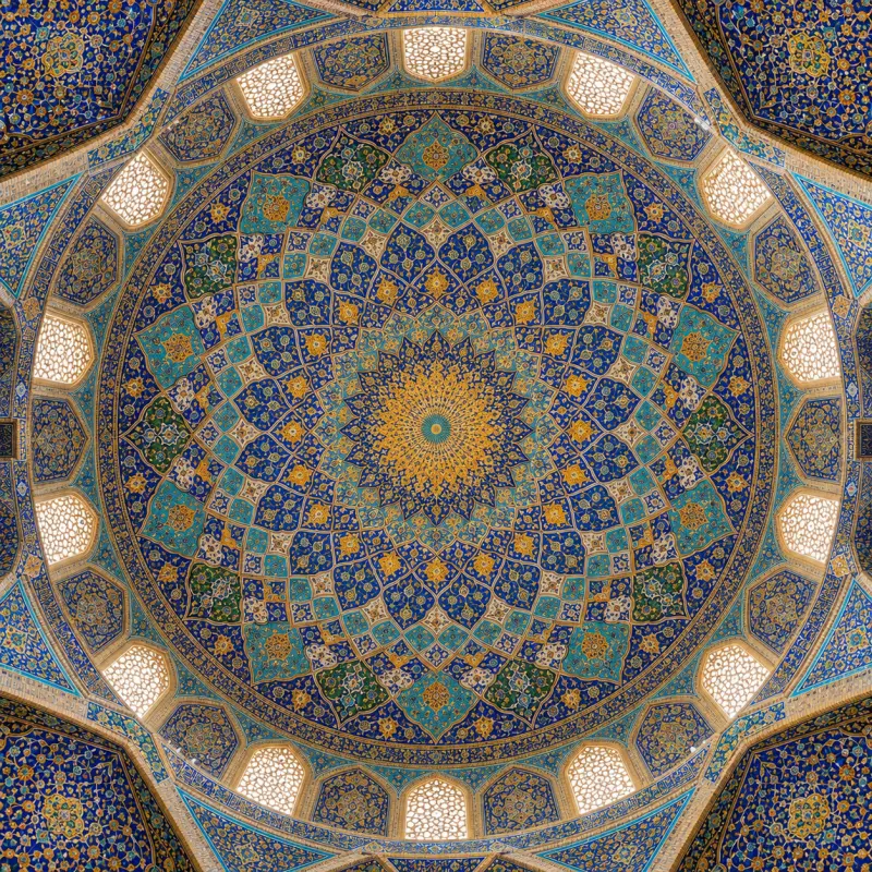 Isfahan Mosque Dome Interior Tilework