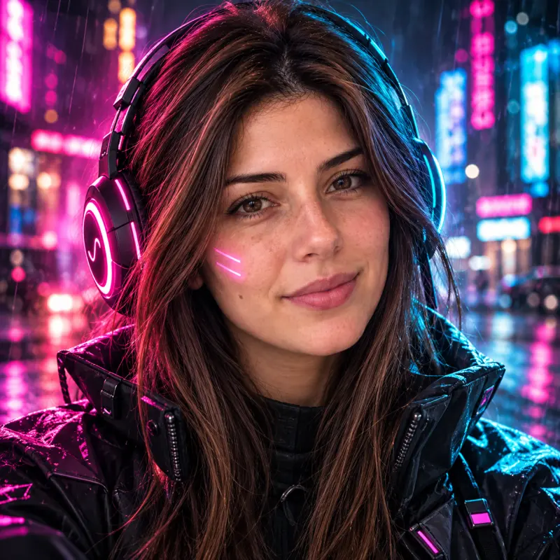 Neon Cyberpunk Gaming Avatar