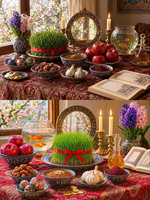Nowruz Haft-Sin Table Still Life