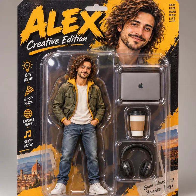 Turn Your Photo into an Action Figure in Toy Packaging