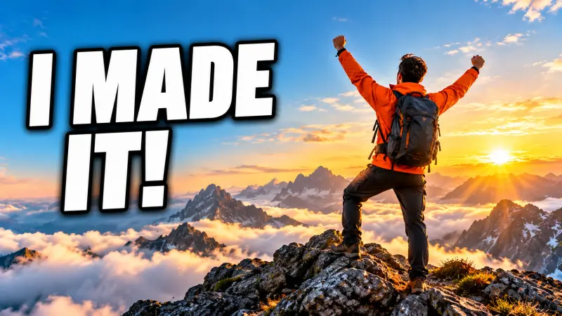 YouTube Travel Vlog Thumbnail with Bold Text